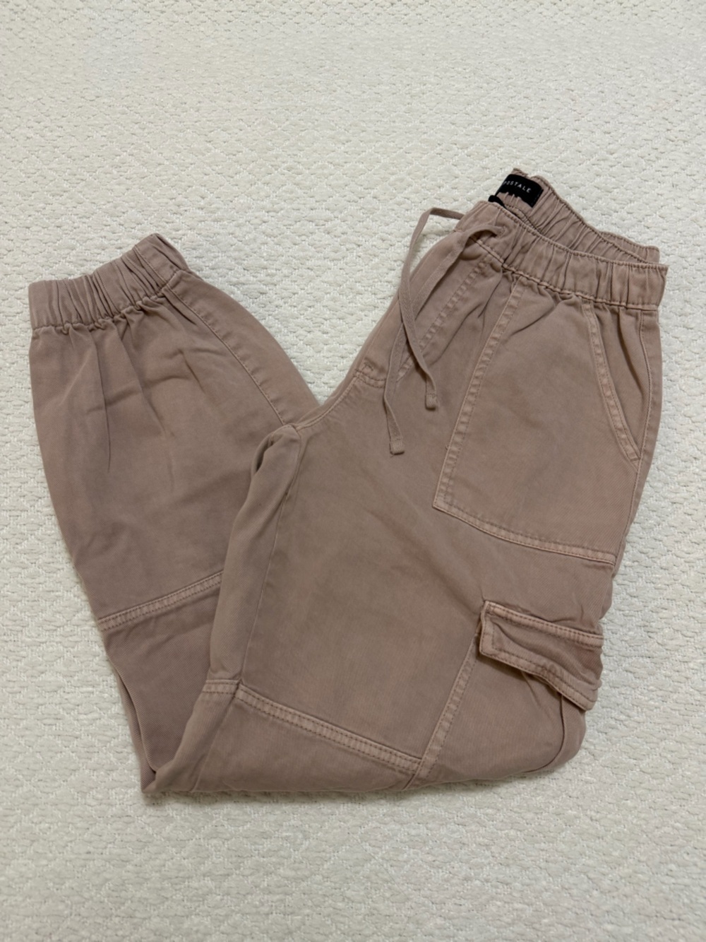 Baggy High-Rise Cinched Cargo Taupe Pants Women’s Size Small - Picture 8 of 9